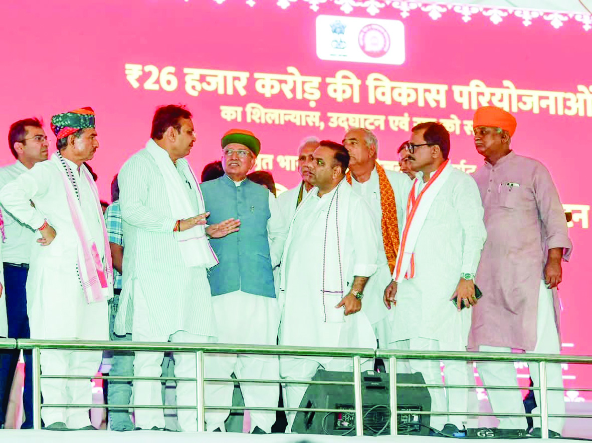 मुख्यमंत्री भजन लाल शर्मा ने पलाना में सभा स्थल का किया निरीक्षण