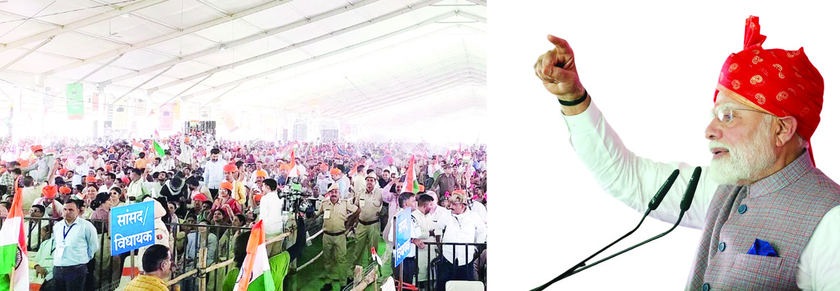 पलाना में गरजे पीएम मोदी : बोले – हमारी सेना पाक को घुटनों पर लाई